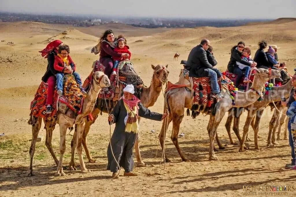 Camel ride in Giza pyramids