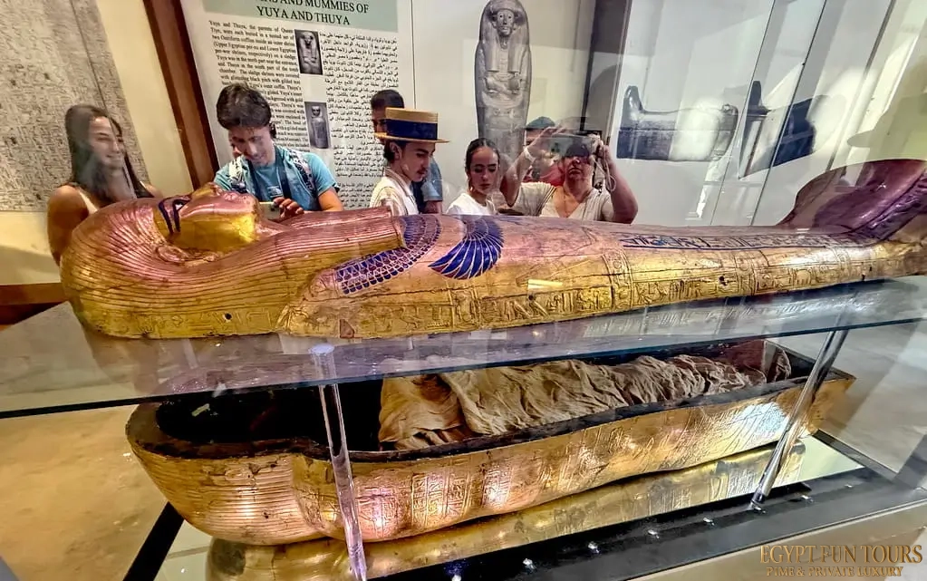 The Essential Cairo Private Day Tour Giza Pyramids, Egyptian Museum & The Bazaar - Yuya and Thuyas