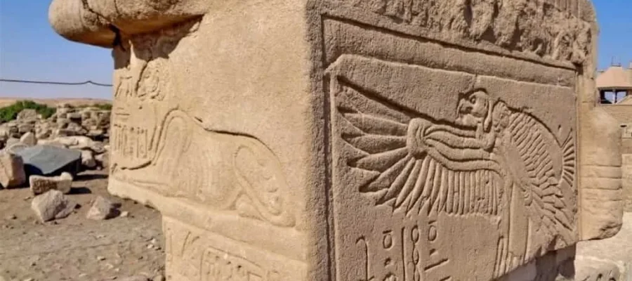 The ancient temples on Elephantine Island in Aswan