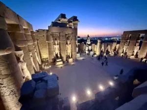 Visiting the Temple of Luxor at Night