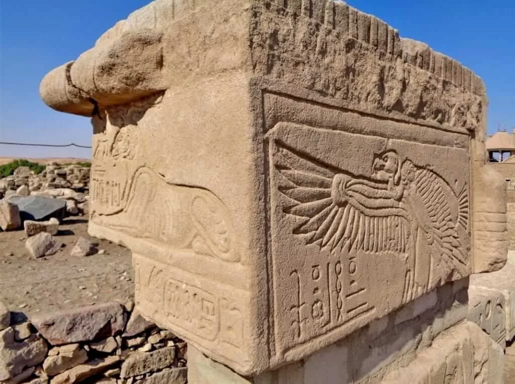 The ancient temples on Elephantine Island in Aswan