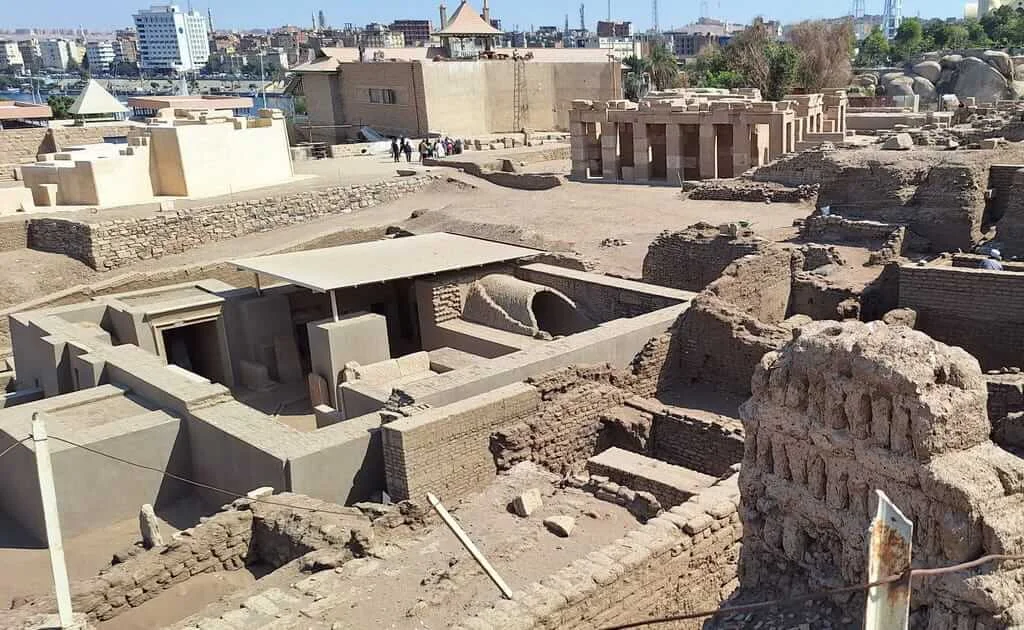 The ancient temples on Elephantine Island in Aswan
