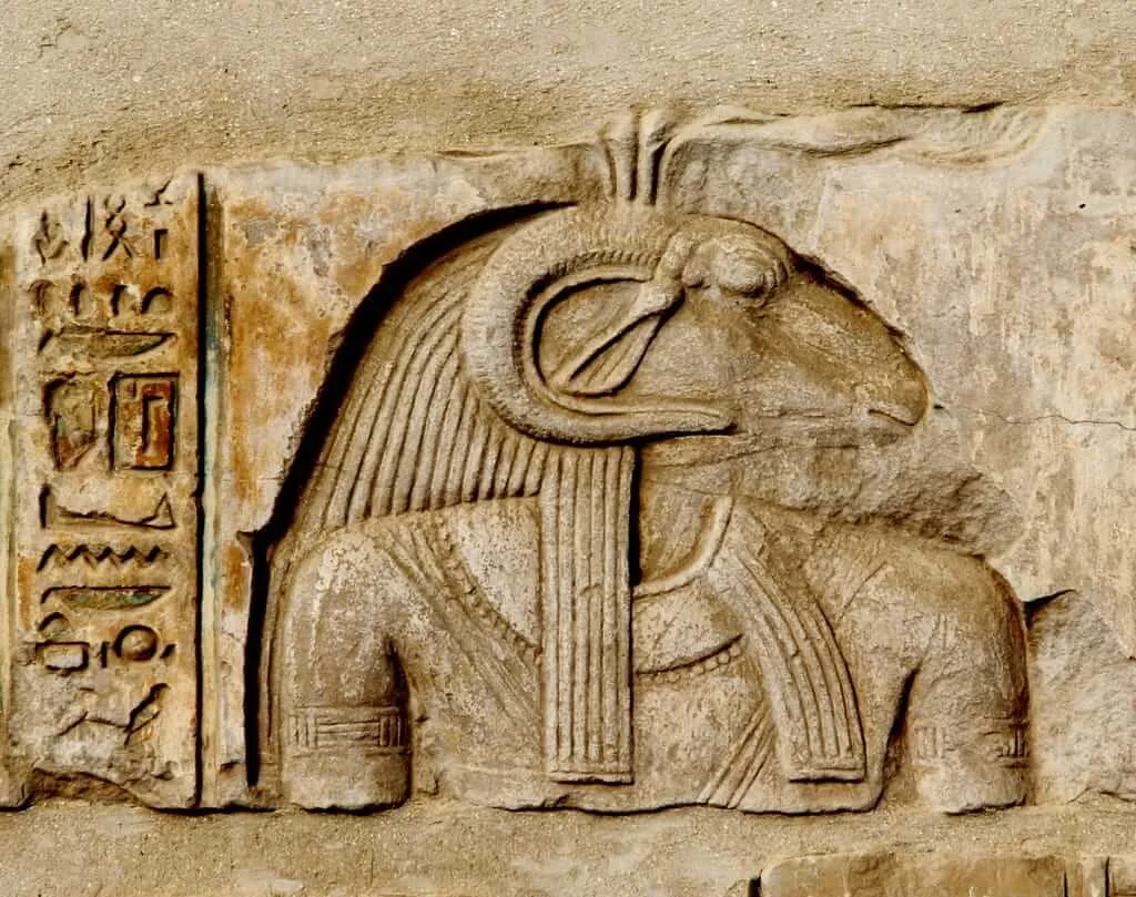 The ancient temples on Elephantine Island in Aswan