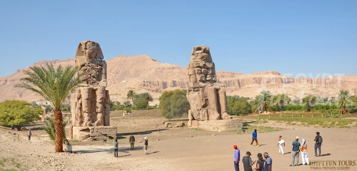 Memnon colossi of king amenophis III 4 min