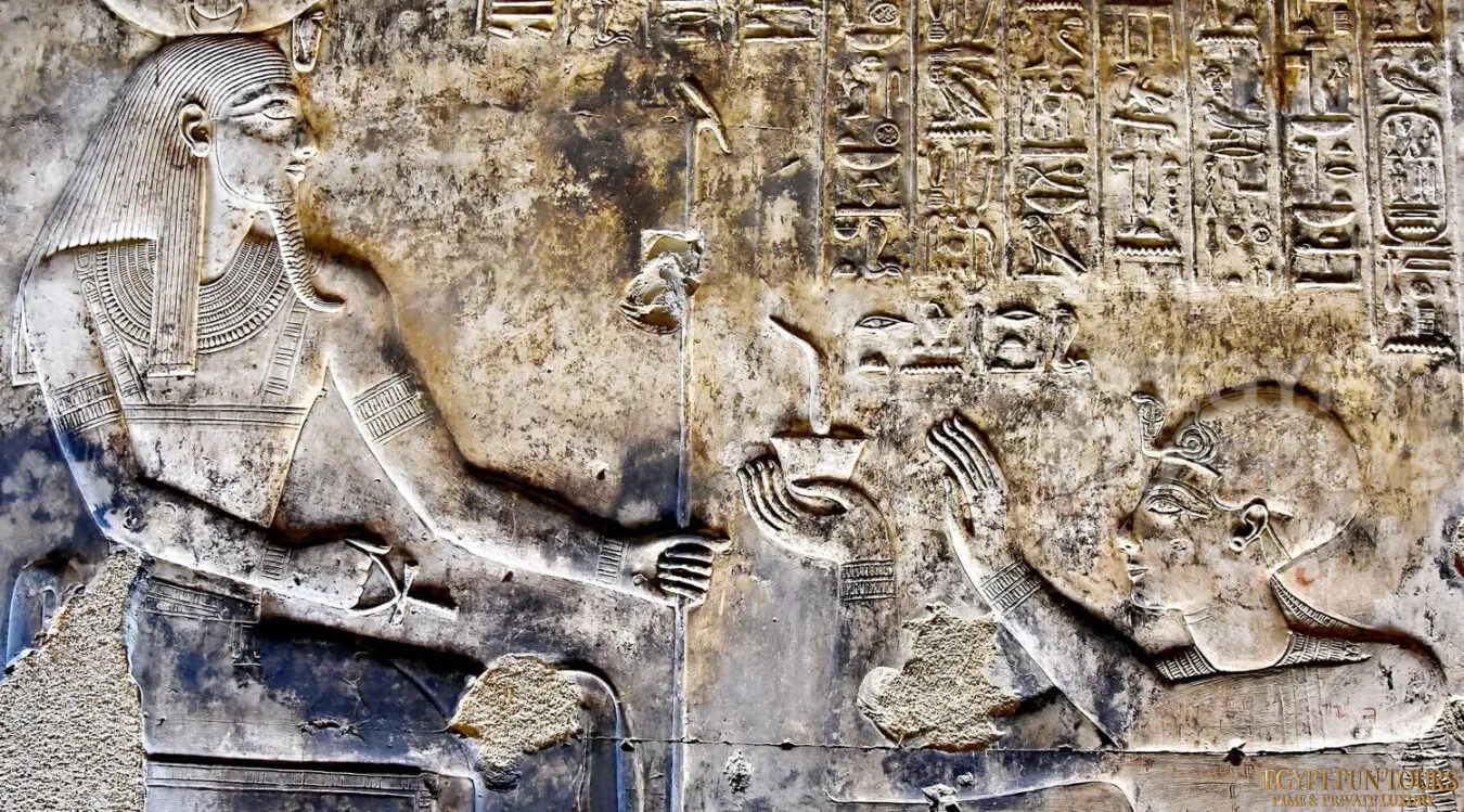 king ramses with god atum