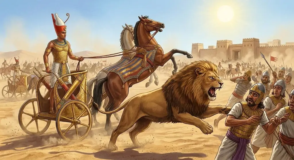 The Royal Pet & Hunter - Lions in the battle in ancient Egypt