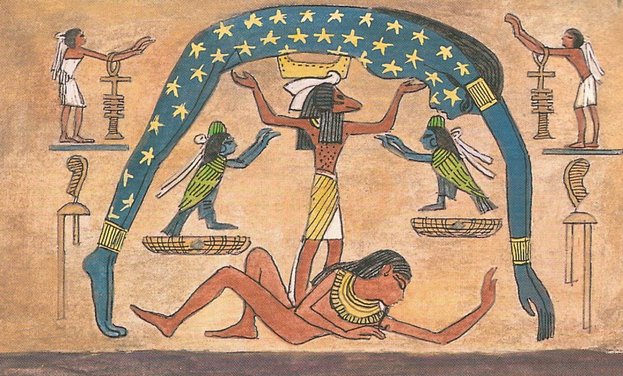 Богиня нут Древнеегипетская фреска