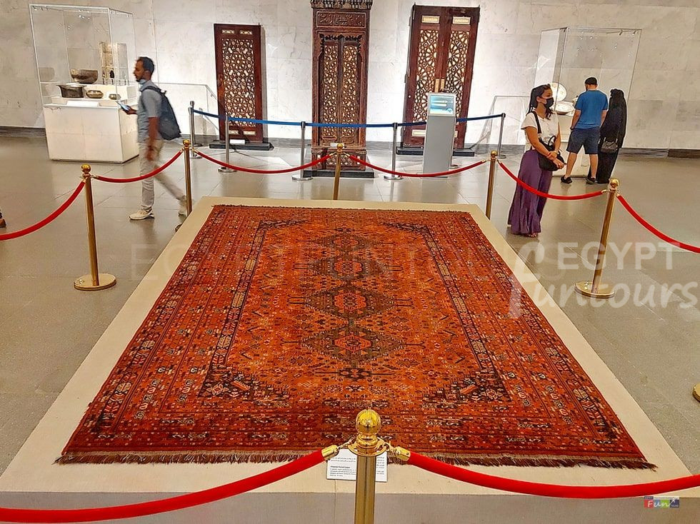 Ottoman Carpet - Islamic Artifacts in The National Museum of Egyptian Civilization