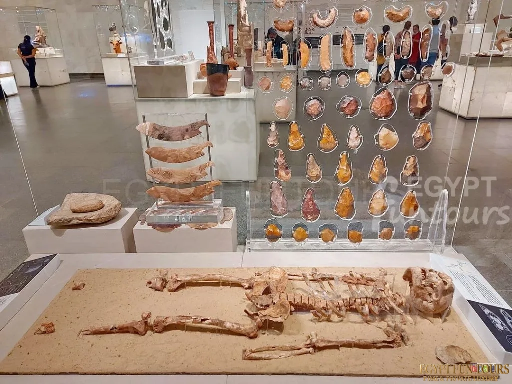 Prehistoric artifacts in civilization museum nmec Egypt Fun Tours