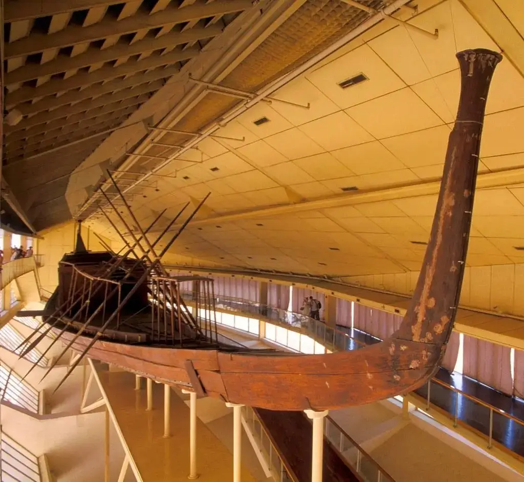The Solar Boat Museum in Giza Pyramids befor moving it to the Grand Egyptian Museum