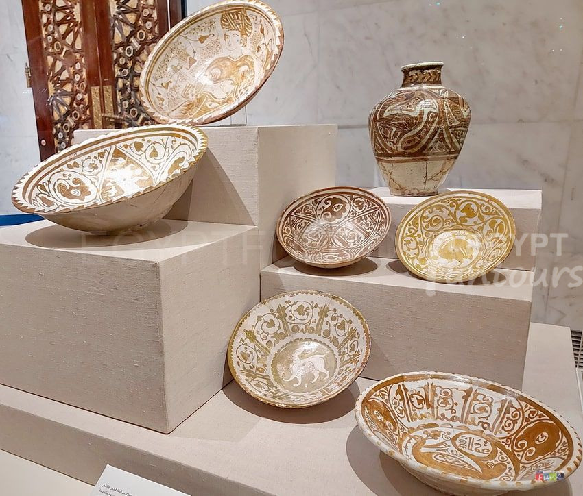 Group of ceramic vessels - Islamic Artifacts in The National Museum of Egyptian Civilization