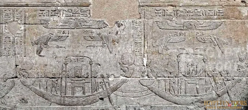 The Wedding of Horus and Hathor from the temple of Edfu