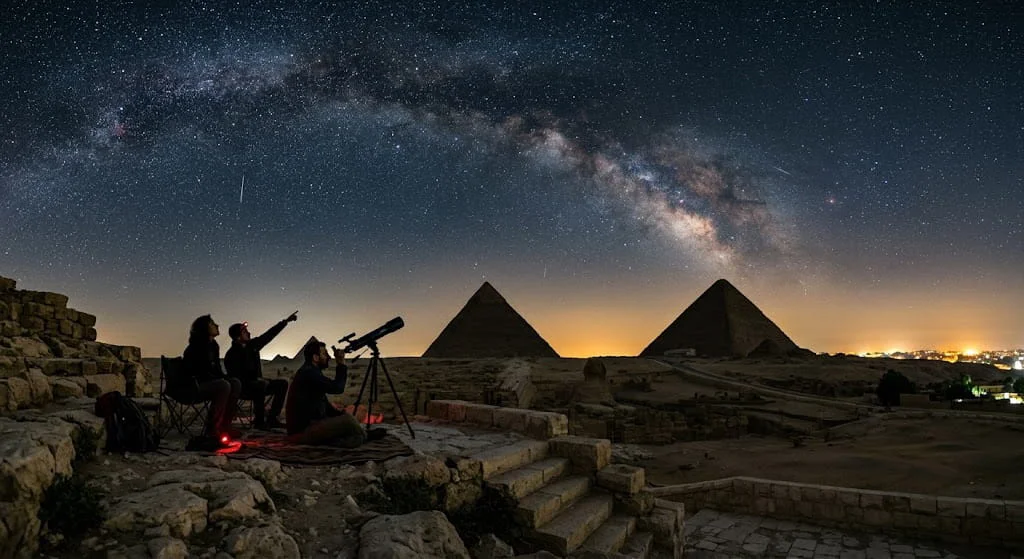 Stargazing from Giza Pyramids Plateau