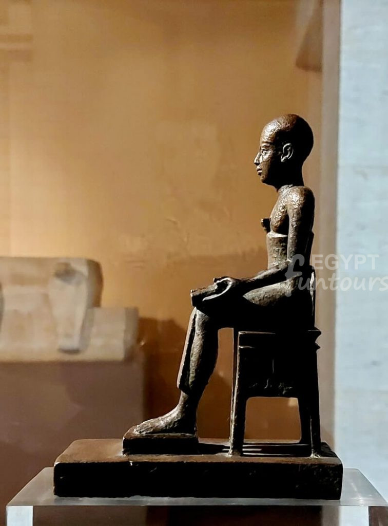 Statuette of Imhotep from Imhotep Museum in Saqqara