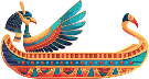 Ancient-egyptian-boat-decorated