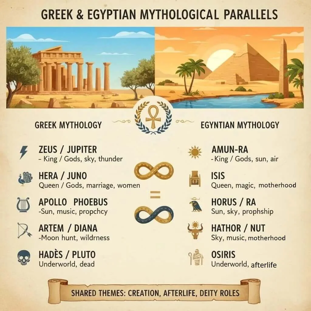 Greek and Egyptian Mythological Parallel- Egyptian Influence on Greek Civilization-min