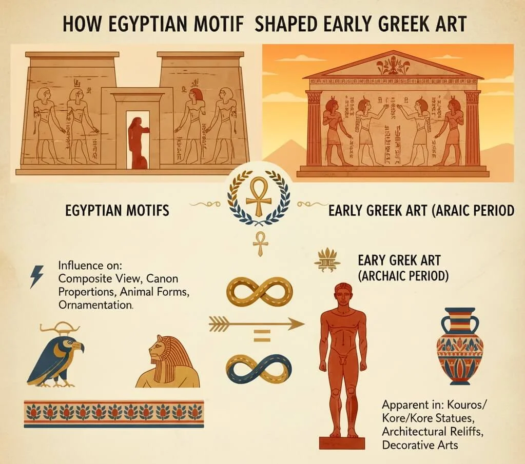How Egyptian Motifs Shaped Early Greek Art