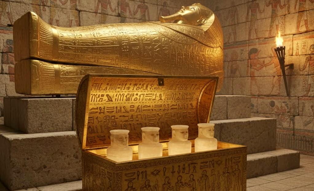 Craftsmanship, Materials, and Final Placement in the Tomb - The Canopic jars