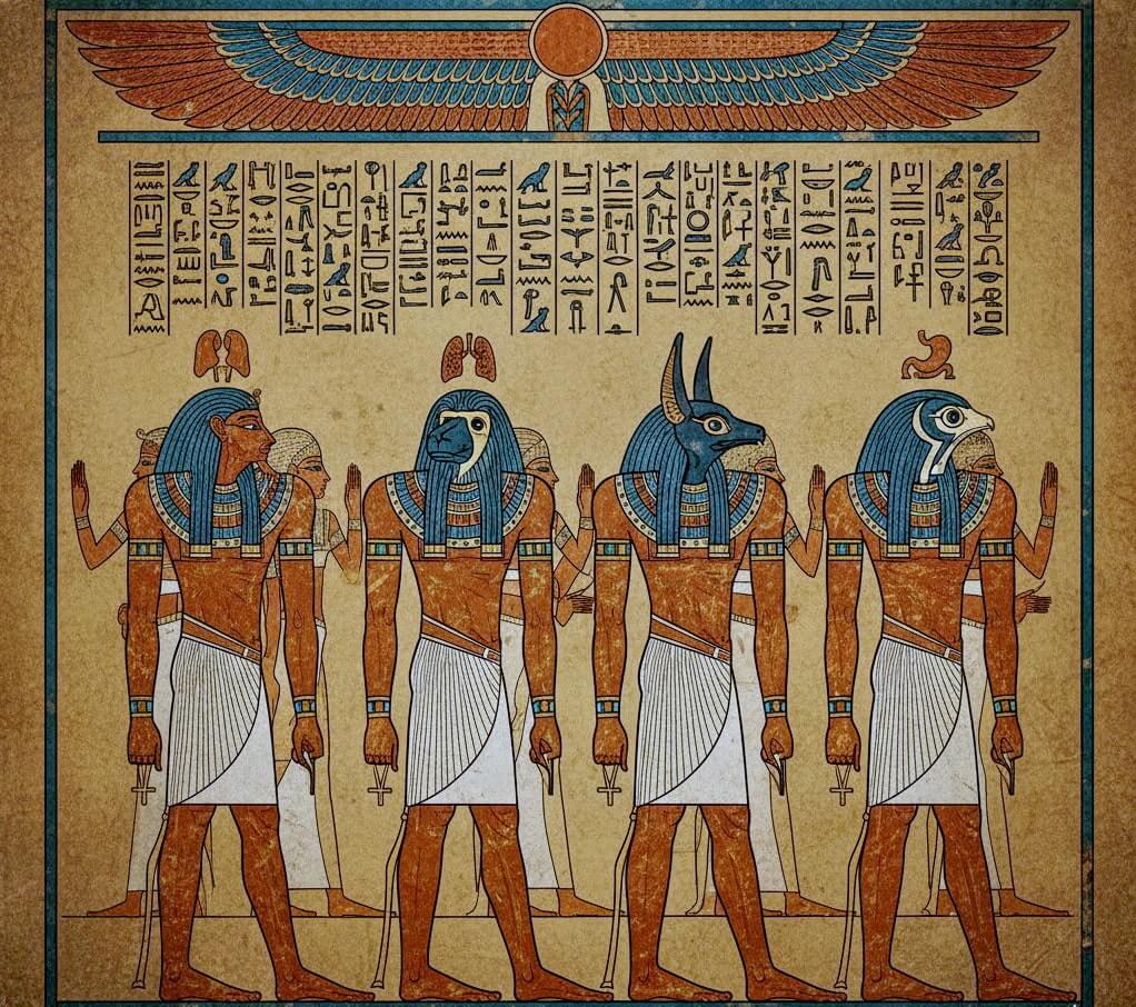 The Four Sons of Horus, Divine Protectors of the Organs