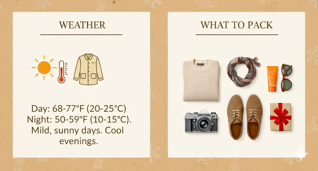 What to Expect - Weather and What to Pack for Christmas in Egypt
