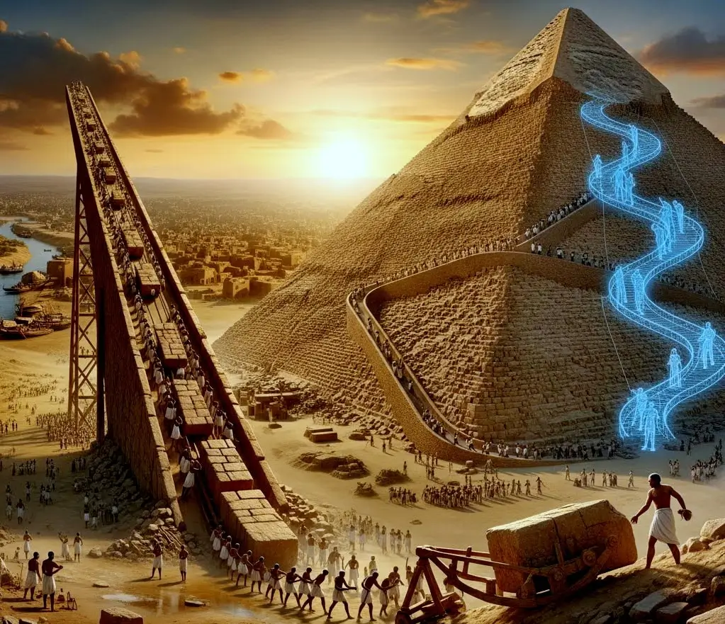 The Ascent; Theories on Lifting the Blocks - Pyramid Construction Theories