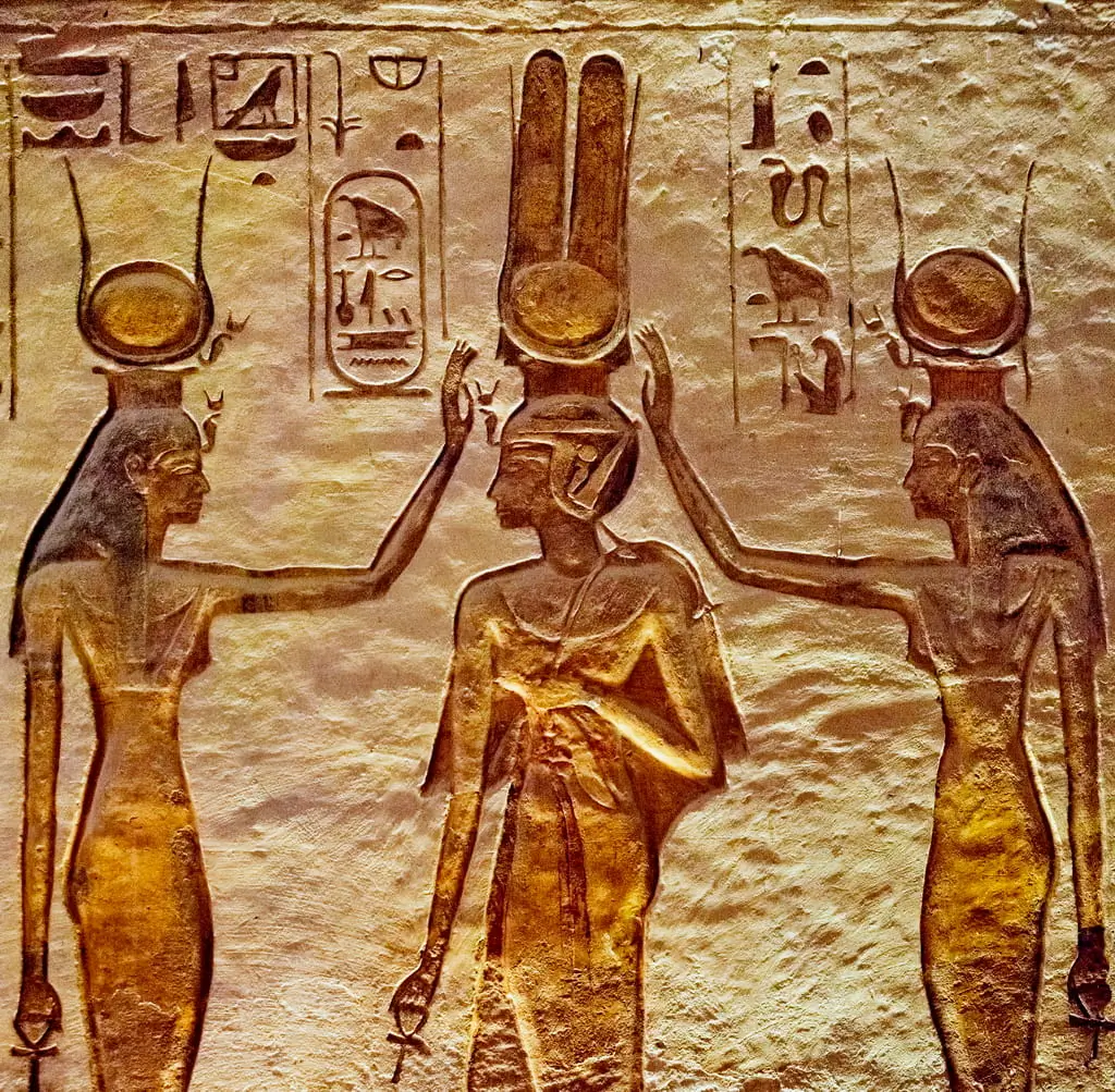 The Great Divine Mirror; Hathor and Isis