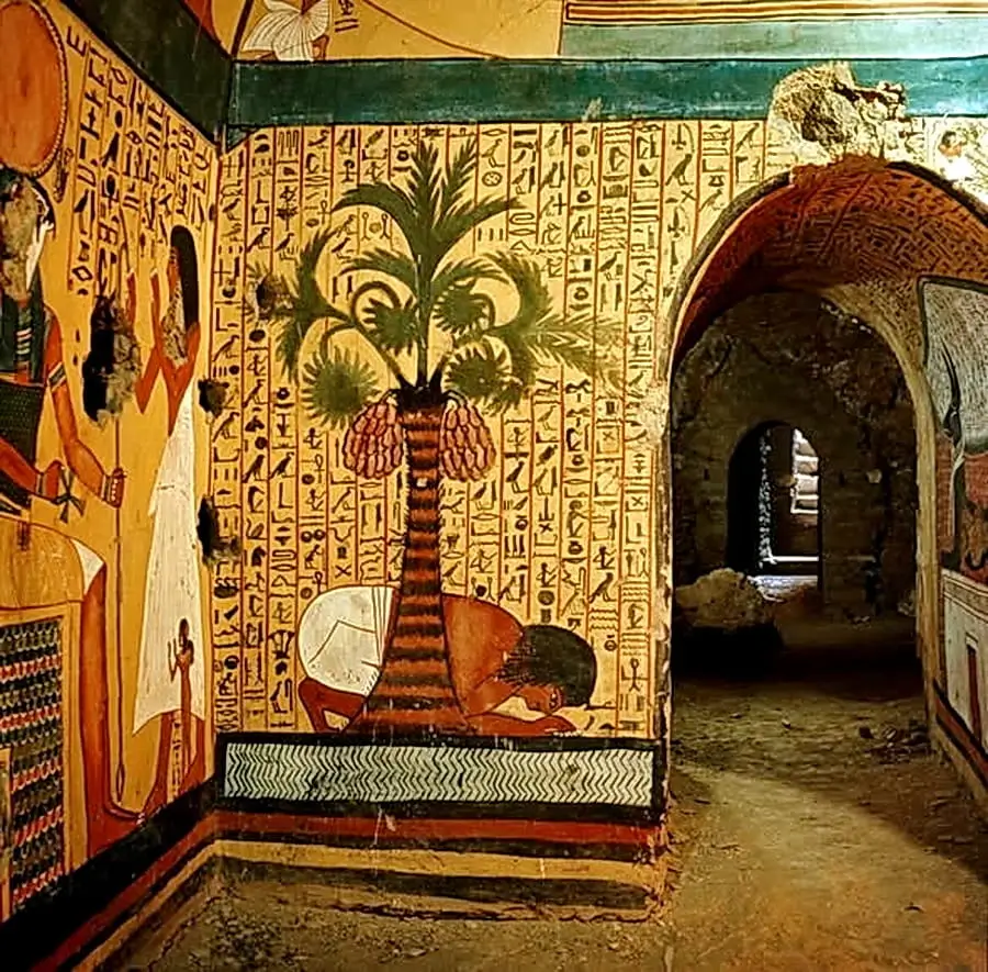 The Palm Tree Scene A Symbol of Eternal Peace - The Tomb of Pashedu (TT3)