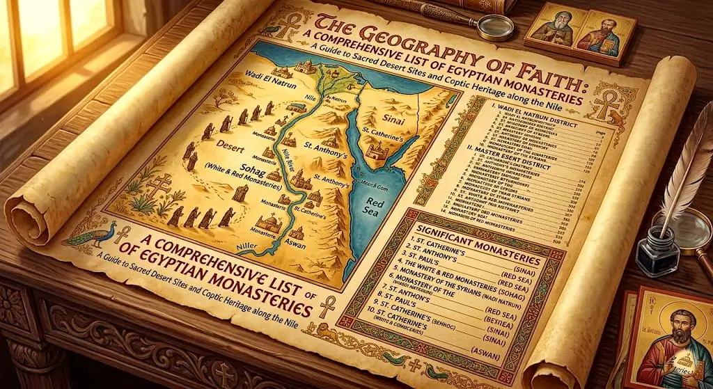 The Geography of Faith A Comprehensive List of Egyptian Monasteries