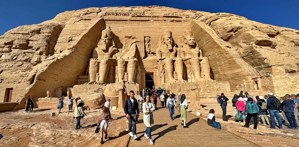 The Grand Façade Faces of a Pharaoh-God