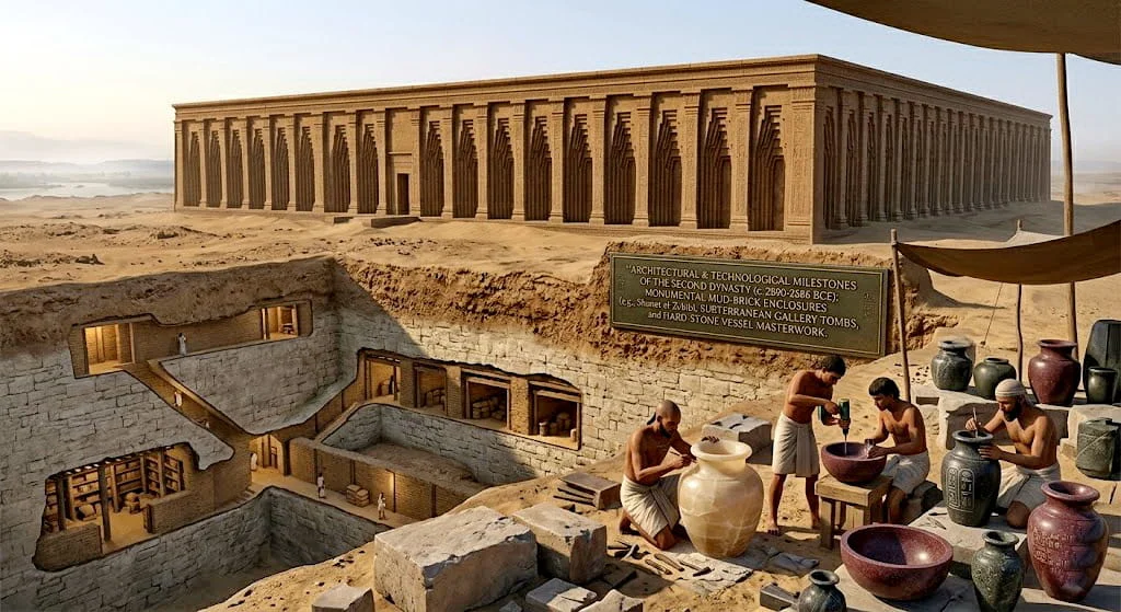 Architectural and Technological Milestones: Second dynasty of Egypt