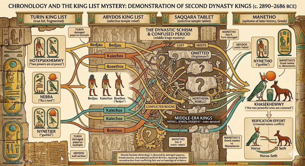 Second Dynasty of Egypt: Chronology and the King List Mystery