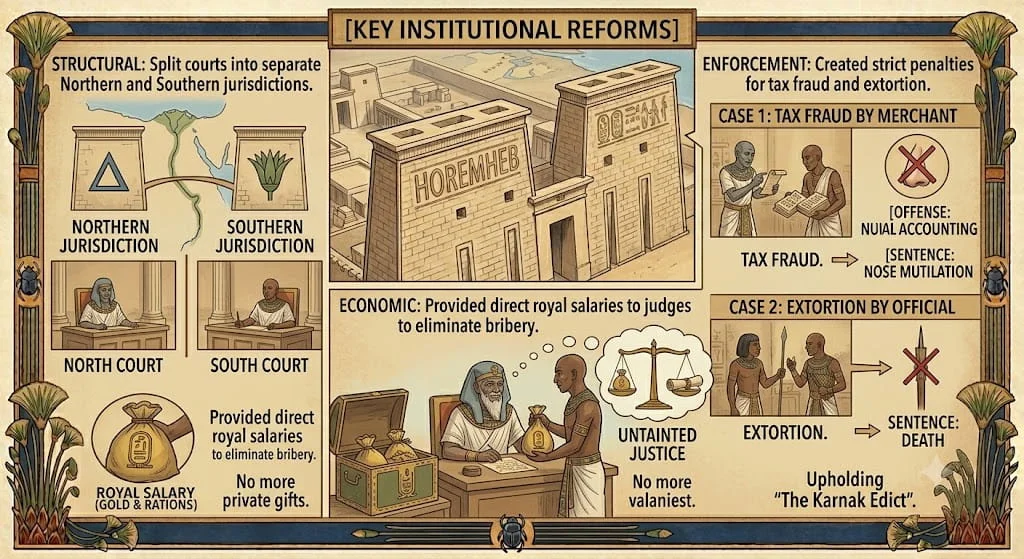 King Horemheb restoring Ma'at