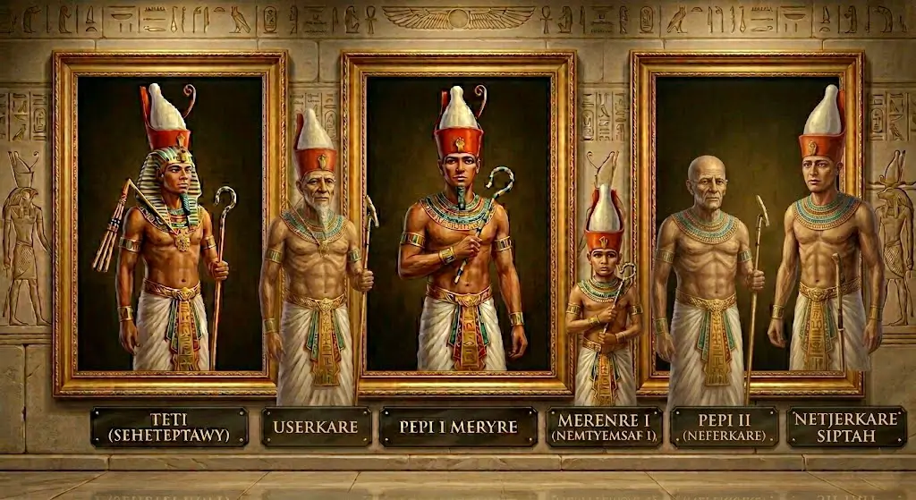 The Rulers of the Sixth Dynasty of Egypt Detailed Biographical Profiles