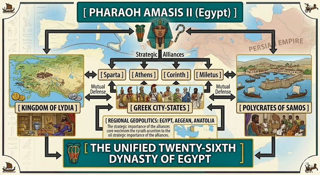 The Sunset Splendor of Amasis II under the Twenty-Sixth Dynasty of Egypt