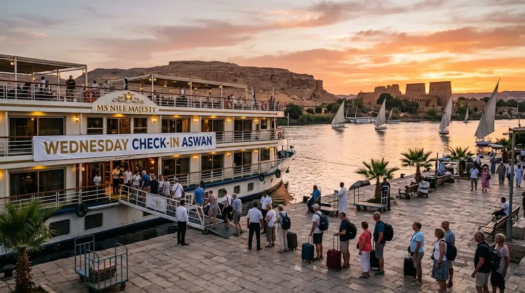 Wednesday Aswan Nile Cruise Check-In