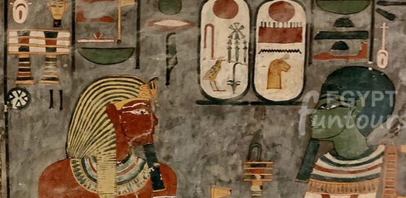 Ancient Egyptian Cartouche in the Valley of the Kings tomb of king Ramses I Egyptian Mythology Egypt Fun Tours