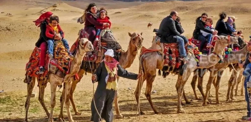 Camel ride in Giza pyramids