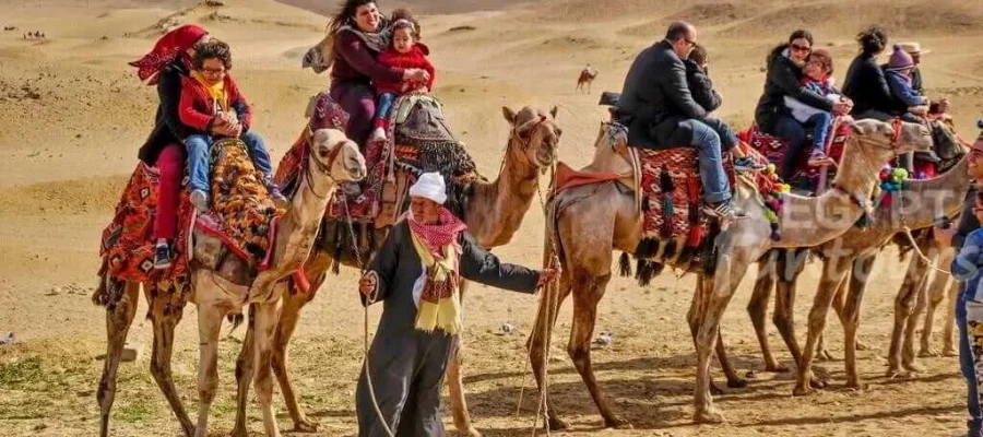 Camel ride in Giza pyramids