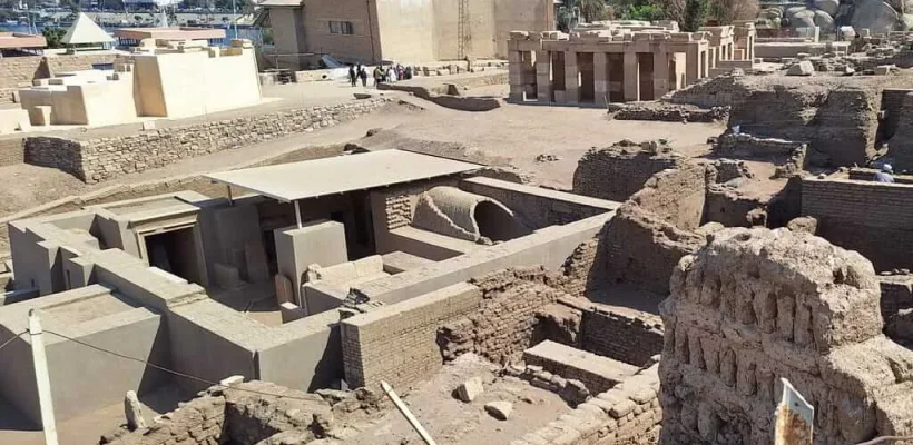 The ancient temples on Elephantine Island in Aswan