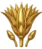 Lotus flower golden icon