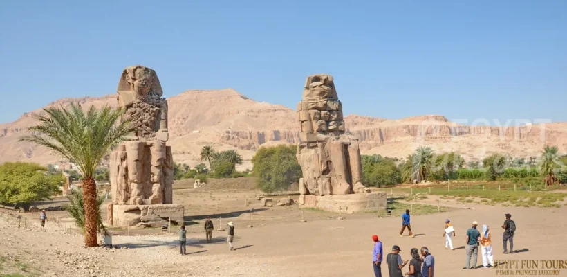 Memnon colossi of king amenophis III 4 min 1