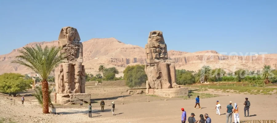 Memnon colossi of king amenophis III 4 min