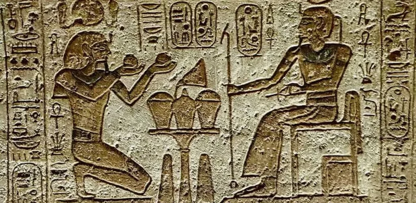 Offering scene inside Abu Simbel temple