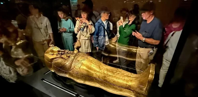 One of the golden Coffins of King Tut