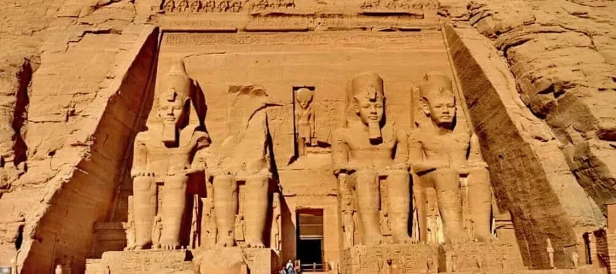 Private Abu Simbel Day Trip from Cairo by Flight; The Grand Facade of Abu Simbel Temple