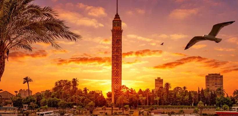 Cairo Tower at sunset