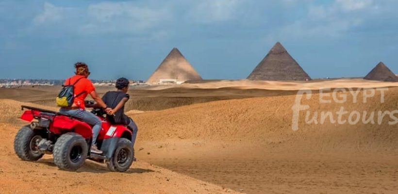 Quad Biking At Giza Pyramids From Cairo Egypt Fun Tours min 1