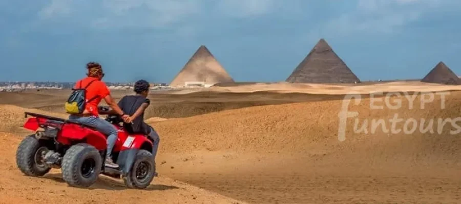 Quad Biking At Giza Pyramids From Cairo Egypt Fun Tours min 1