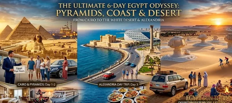 The 6-Day Egyptian Odyssey Pyramids, Coastline & Desert