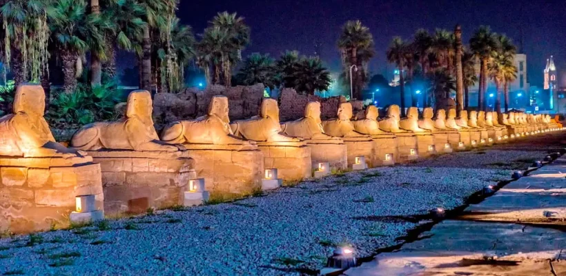 The Avenue of Sphinxes Connecting the Temple of Luxor